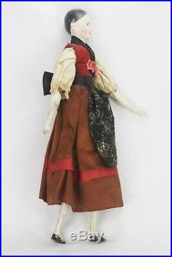 Antique German Large Grodnertal Wood Doll