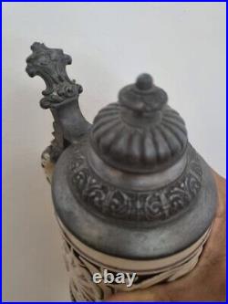Antique German Lidded Beer Steins Vintage Antique German Lidded Beer Steins Vintage