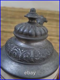 Antique German Lidded Beer Steins Vintage Antique German Lidded Beer Steins Vintage