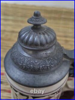 Antique German Lidded Beer Steins Vintage Antique German Lidded Beer Steins Vintage