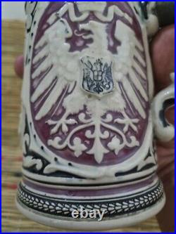 Antique German Lidded Beer Steins Vintage Antique German Lidded Beer Steins Vintage
