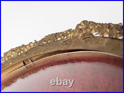 Antique German Litho Miniature Portrait in ormolu frame DAMAGED Antique German Litho Miniature Portrait in ormolu frame DAMAGED