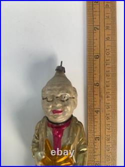 Antique German Long Foxy Grandpa Glass Christmas Ornament