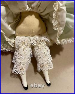 Antique German Low Brow China Head 13.5'' Tall Doll Porcelain Legs Arms L@@K