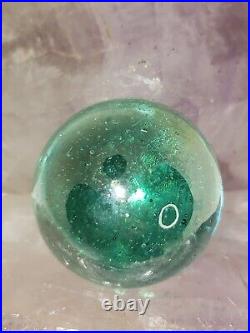 Antique German MICA Aqua Light Blue Large Handmade Shooter Marble