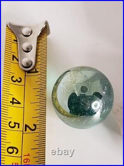 Antique German MICA Aqua Light Blue Large Handmade Shooter Marble