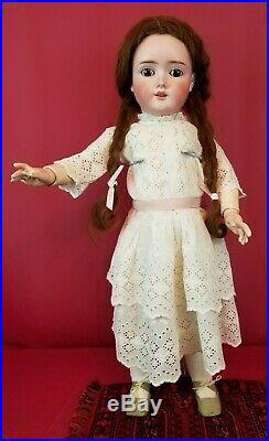 Antique German Max Handwerck Bisque Socket Head Doll Fully Jointed 24 Girl Nice