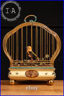 Antique German Mechanical Caged Songbird Antique German Mechanical Caged Songbird