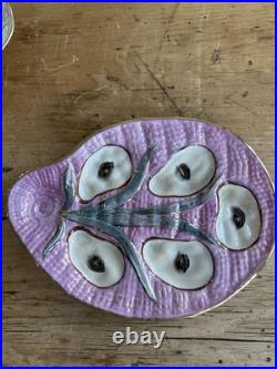 Antique German Moser Pink Oyster Plate