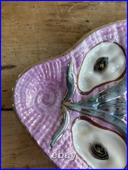 Antique German Moser Pink Oyster Plate