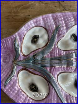 Antique German Moser Pink Oyster Plate