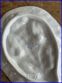Antique German Moser Pink Oyster Plate
