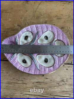 Antique German Moser Pink Oyster Plate