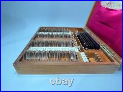 Antique German Optometrist Optical Ophthalmic Trial Lens Frames Set Wooden Box