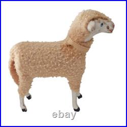 Antique German PUTZ Sheep Christmas Nativity Village Lot Wooly Match Stick Legs