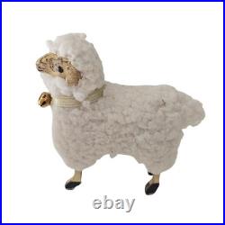 Antique German PUTZ Sheep Christmas Nativity Village Lot Wooly Match Stick Legs