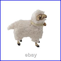 Antique German PUTZ Sheep Christmas Nativity Village Lot Wooly Match Stick Legs