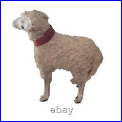 Antique German PUTZ Sheep Christmas Nativity Village Lot Wooly Match Stick Legs