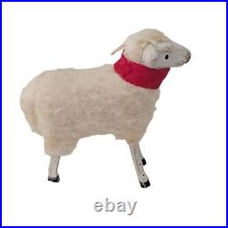 Antique German PUTZ Sheep Christmas Nativity Village Lot Wooly Match Stick Legs