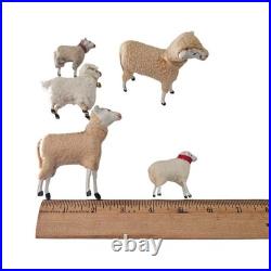 Antique German PUTZ Sheep Christmas Nativity Village Lot Wooly Match Stick Legs Antique German PUTZ Sheep Christmas Nativity Village Lot Wooly Match Stick Legs