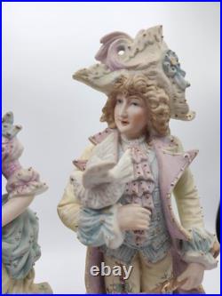 Antique German Pair of Bisque Victorian Man & Woman withDoves 12.5 OUTSTANDING Antique German Pair of Bisque Victorian Man & Woman withDoves 12.5 OUTSTANDING