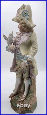 Antique German Pair of Bisque Victorian Man & Woman withDoves 12.5 OUTSTANDING Antique German Pair of Bisque Victorian Man & Woman withDoves 12.5 OUTSTANDING
