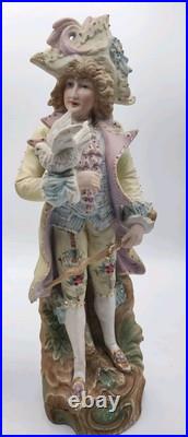 Antique German Pair of Bisque Victorian Man & Woman withDoves 12.5 OUTSTANDING Antique German Pair of Bisque Victorian Man & Woman withDoves 12.5 OUTSTANDING
