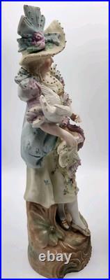 Antique German Pair of Bisque Victorian Man & Woman withDoves 12.5 OUTSTANDING Antique German Pair of Bisque Victorian Man & Woman withDoves 12.5 OUTSTANDING