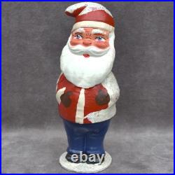Antique German Paper Mache Santa Candy Container Deadstock Xmas Decor vintage