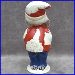 Antique German Paper Mache Santa Candy Container Deadstock Xmas Decor vintage