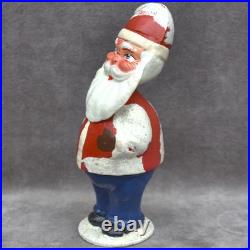 Antique German Paper Mache Santa Candy Container Deadstock Xmas Decor vintage