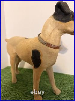 Antique German Papier Mache Dog Candy Container Glass Eyes Removable Head 14 Antique German Papier Mache Dog Candy Container Glass Eyes Removable Head 14