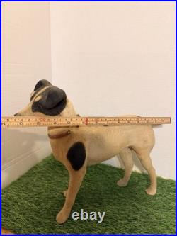 Antique German Papier Mache Dog Candy Container Glass Eyes Removable Head 14