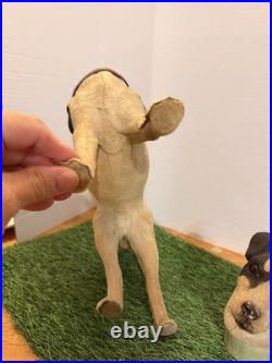 Antique German Papier Mache Dog Candy Container Glass Eyes Removable Head 14