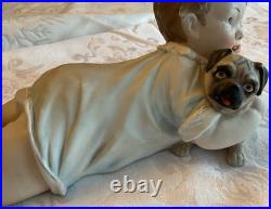Antique German Piano Baby With Pug Puppy, LARGE 11 RARE