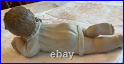 Antique German Piano Baby With Pug Puppy, LARGE 11 RARE