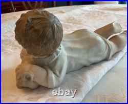 Antique German Piano Baby With Pug Puppy, LARGE 11 RARE