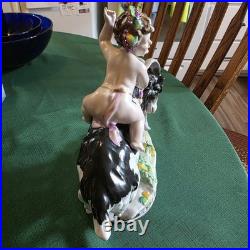 Antique German Porcelain Group The Goat And The Child