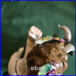 Antique German Porcelain Group The Goat And The Child