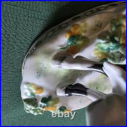 Antique German Porcelain Group The Goat And The Child