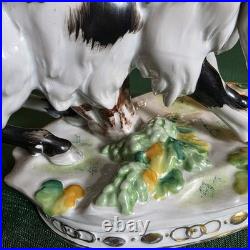 Antique German Porcelain Group The Goat And The Child