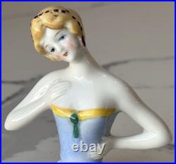 Antique German Porcelain Pin Cushion Half Doll 2+ RARE Vintage Collectible Gift