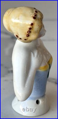 Antique German Porcelain Pin Cushion Half Doll 2+ RARE Vintage Collectible Gift