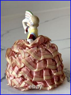 Antique German Porcelain Pin Cushion Half Doll 3+ RARE Vintage Collectible Gift