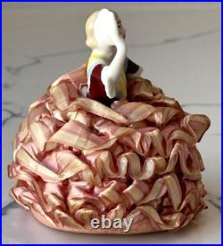 Antique German Porcelain Pin Cushion Half Doll 3+ RARE Vintage Collectible Gift