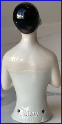Antique German Porcelain Pin Cushion Half Doll 3+ RARE Vintage Collectible Gift