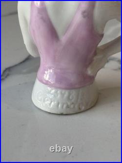 Antique German Porcelain Pin Cushion Half Doll 3+ RARE Vintage Collectible Gift