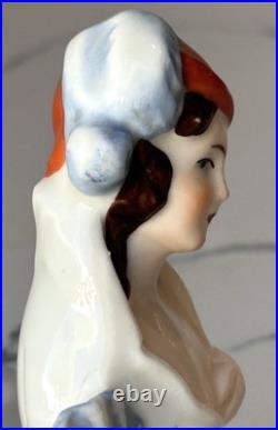 Antique German Porcelain Pin Cushion Half Doll 3+ RARE Vintage Collectible Gift Antique German Porcelain Pin Cushion Half Doll 3+ RARE Vintage Collectible Gift