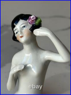 Antique German Porcelain Pin Cushion Half Doll 3 RARE Vintage Collectible Gifts