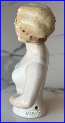 Antique German Porcelain Pin Cushion Half Doll 3 RARE Vintage Collectible Gifts